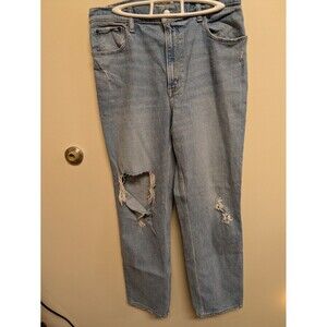 Abercrombie & Fitch 90s Straight Ultra High-rise Jeans Womens Size 30 Distressed